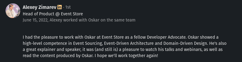 Workshop recommendation