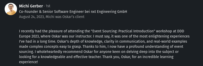 Workshop recommendation