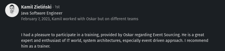 Workshop recommendation
