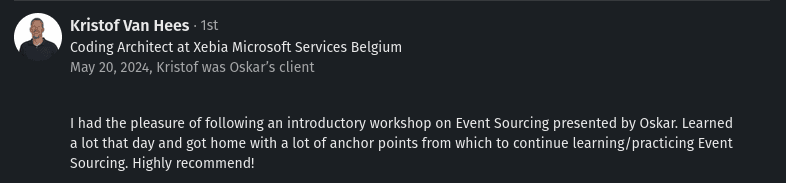 Workshop recommendation