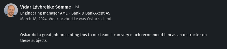 Workshop recommendation