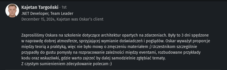 Workshop recommendation