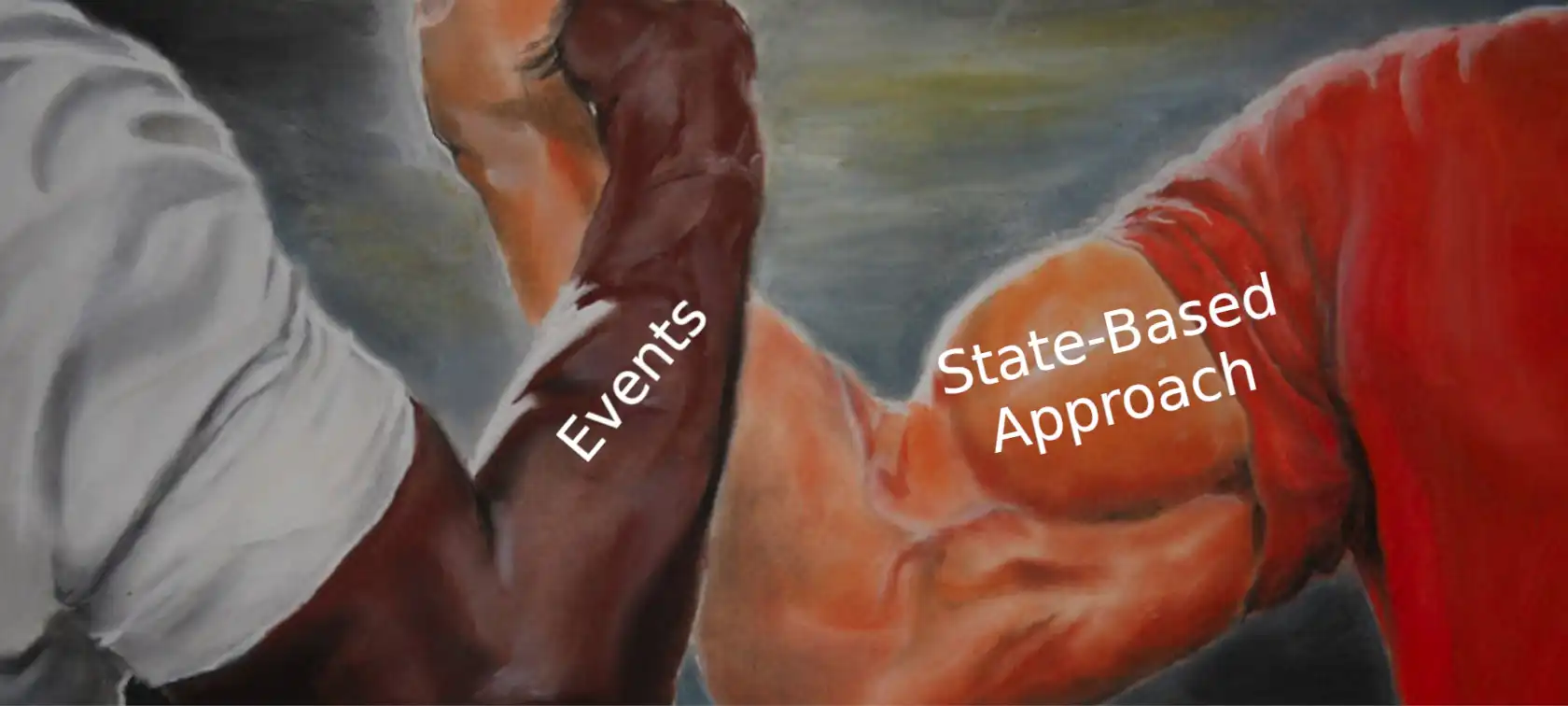 How events can help in making the state-based approach efficient