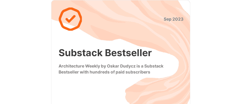 Architecture Weekly became the Substack Bestseller!